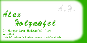 alex holzapfel business card